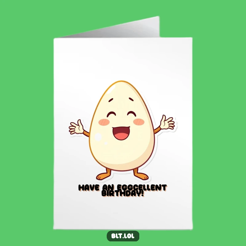 Free Printable Birthday Card: Excited Egg for Your Funny Downloadable Gift