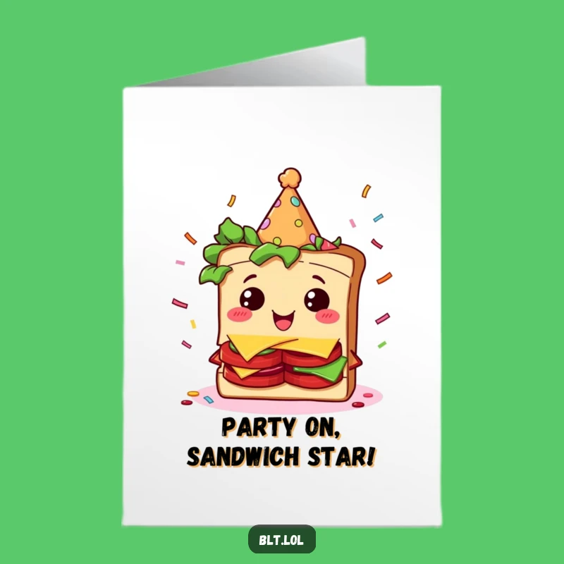 Free Printable Giddy BLT Party Card - Hilarious Birthday Downloadable Gift