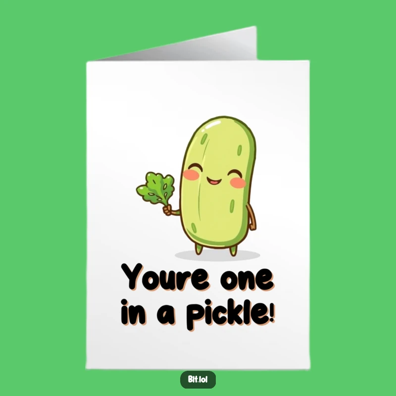 Free Printable Birthday Card: Winking Pickle Joke Downloadable Gift for a Funny Celebration!