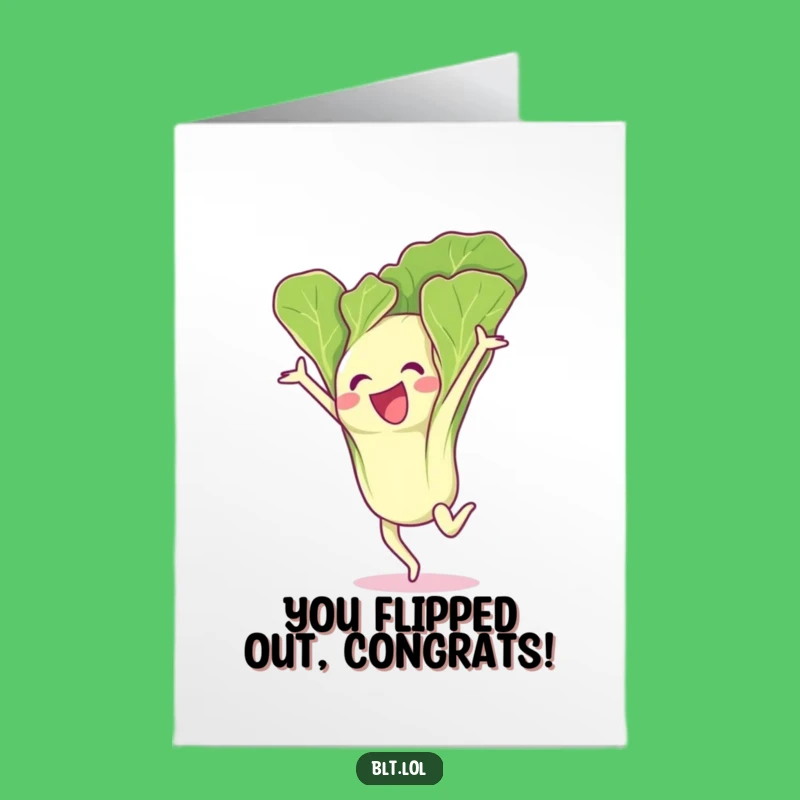 Free Printable Congrats Card: Lettuce Leaf Flip for Your Amazing Win!