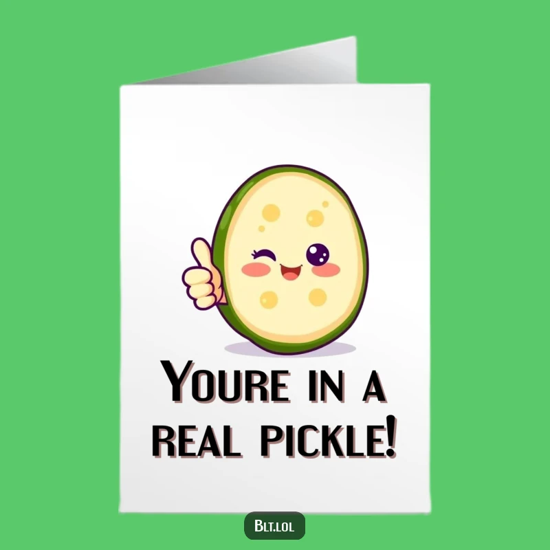 Free Printable Congrats Card: Pickle Thumbs Up - Awesome Achievement