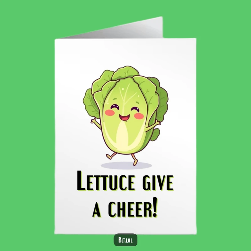 Free Printable Congratulations Card: Lettuce Jig Cheer Downloadable Gift