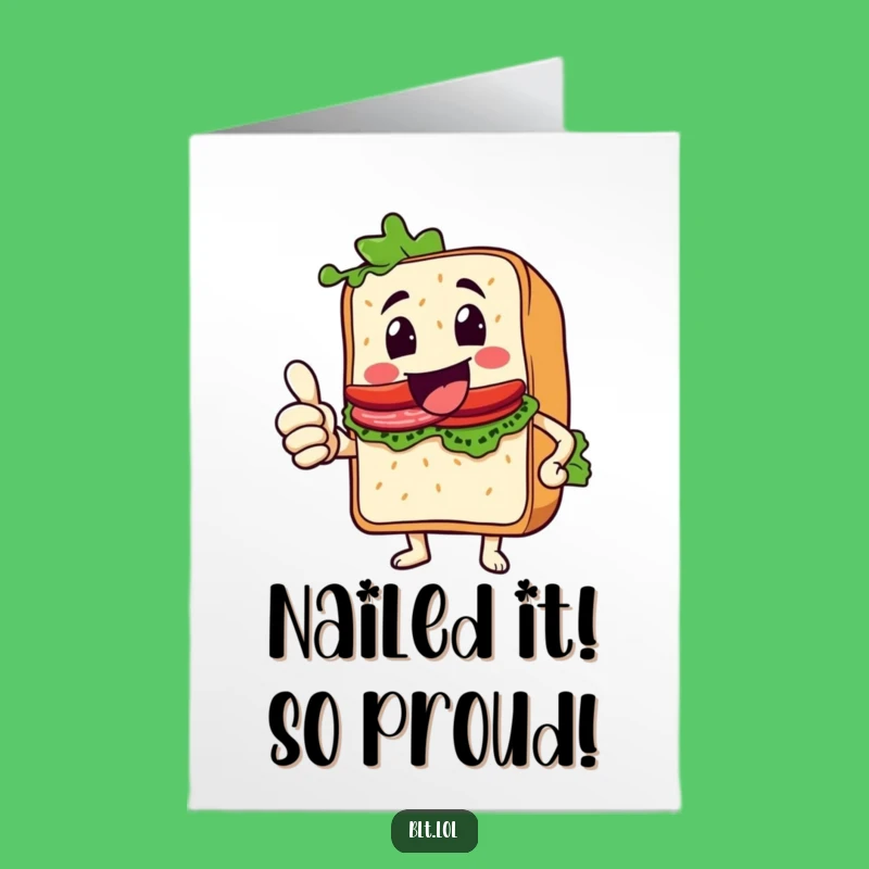Free Printable BLT Thumbs Up Congrats Card Humorous Downloadable Gift