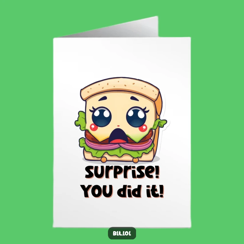 Free Printable BLT Surprise Congratulations Card - Funny Downloadable Gift for Major Wins