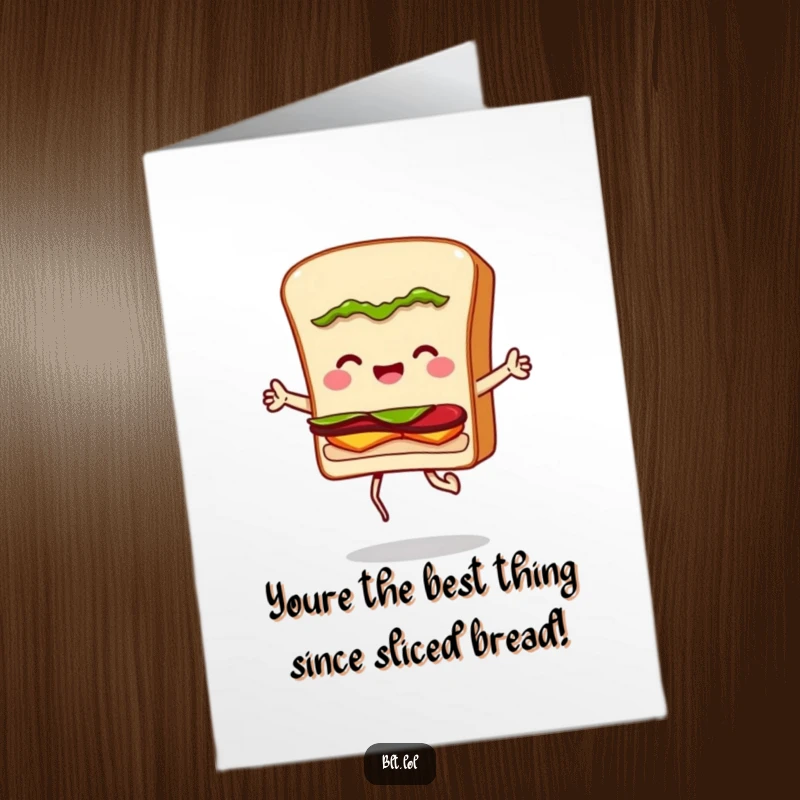 Funny Free Printable BLT Sandwich Congratulations Card: A jubilant BLT character mid-jump rope, celebrating a fantastic achievement with energy.