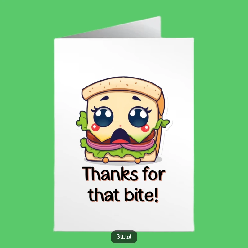 Free Printable BLT Surprise Thank You Card - Funny Downloadable Gift for Food Lovers