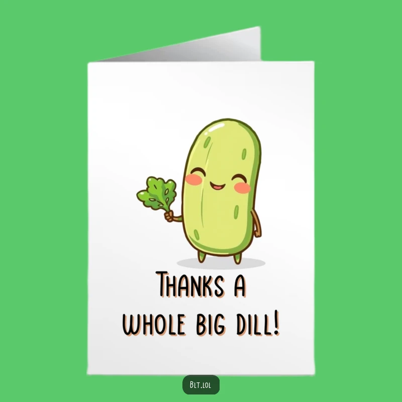 Free Printable Thank You Card: Grateful Pickle Downloadable Gift for Showing Appreciation!