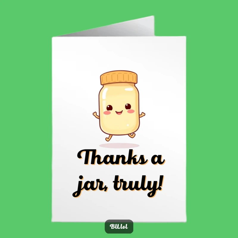 Free Printable Thank You Card: Hopping Mayo for a Funny Gift
