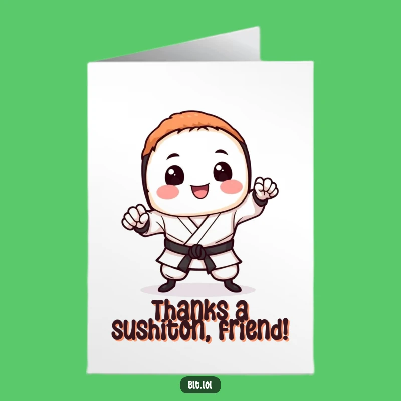 Hilarious Free Printable Sushi Karate Thank You Card - DIY Download