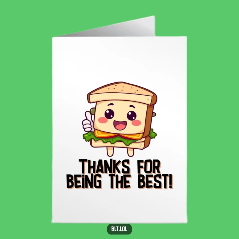 Funny Free Printable Thank You Card: BLT Thumbs Up Thanks Downloadable