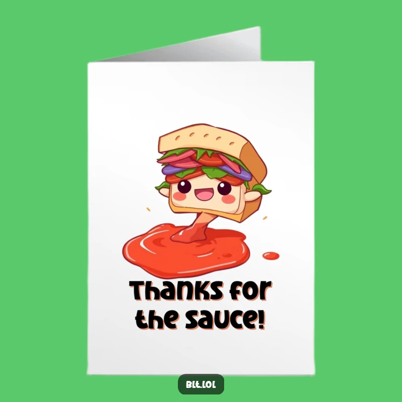 Free Printable Thank You Card: BLT Dives into Sauce