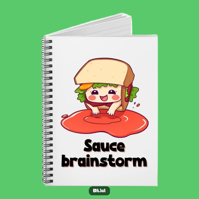 Funny BLT Sandwich Sauce Dive Notebook - Witty Journal Gift