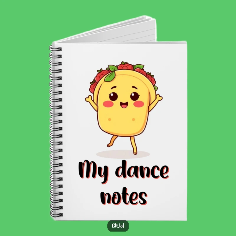 Funny Kawaii Taco Salsa Dancer Notebook: Jot Down Laughs and Ideas