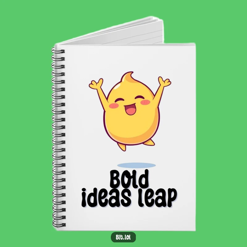 Funny Mustard Blob Leaping Notebook: Capture Your Energetic Ideas!