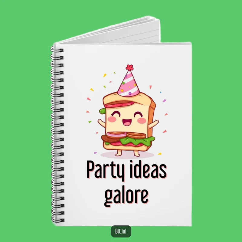 Funny Party BLT Sandwich Notebook: Confetti Journal, Perfect Gift