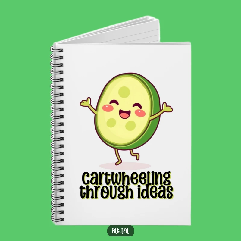 Funny Pickle Cartwheel Notebook: Jot Down Notes with Energetic Humor, Perfect Gift