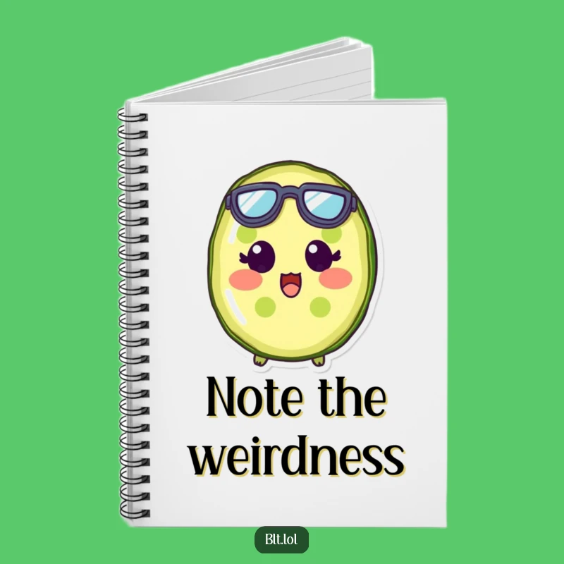 Funny Surprised Pickle Slice Goggles Notebook - Jot Down Surprises with Humor