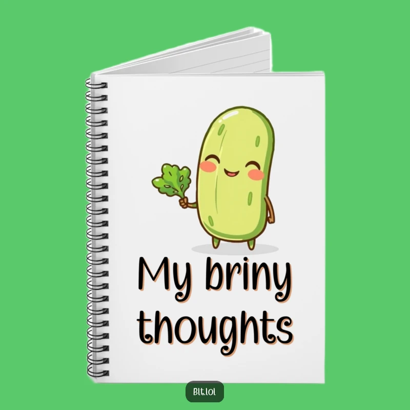 Funny Pickle Notebook - Hilarious Anthropomorphic Veggie Journal & Gift Idea