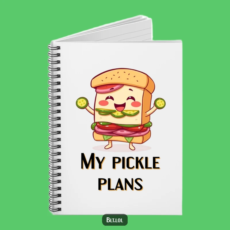 Funny Juggling BLT Sandwich Notebook: Pickle Slice Journal, Perfect Gift