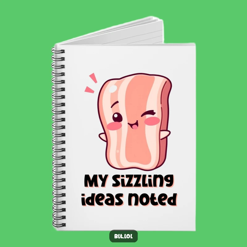 Funny Winking Bacon Notebook - Sizzling Breakfast Journal for Playful Notes