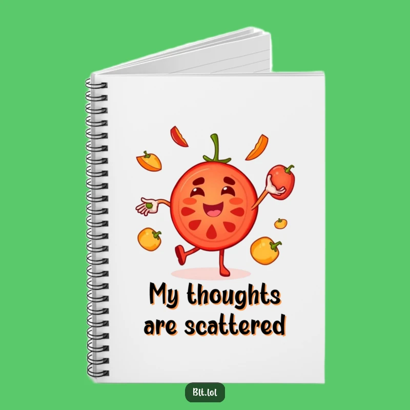 Funny Tomato Notebook: Jot Down Ideas with Zesty Flair
