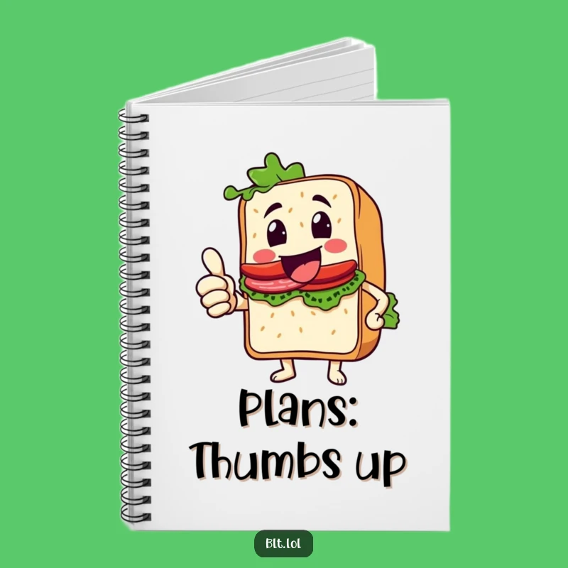 Funny Thumbs Up BLT Sandwich Notebook - Journal Your Awesome Ideas