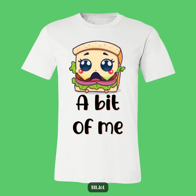 Funny Surprised BLT Sandwich T-Shirt: Bite Taken Tee Hilarious Funny Gift
