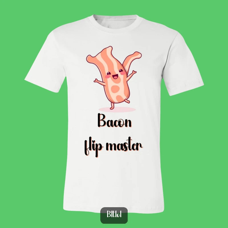Funny Bacon Cartwheel T-Shirt: Lively Breakfast Tee for Foodies