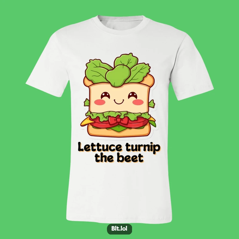 Funny BLT Sandwich Lettuce Bow T-Shirt - Comical Foodie Tee, Perfect Humorous Gift