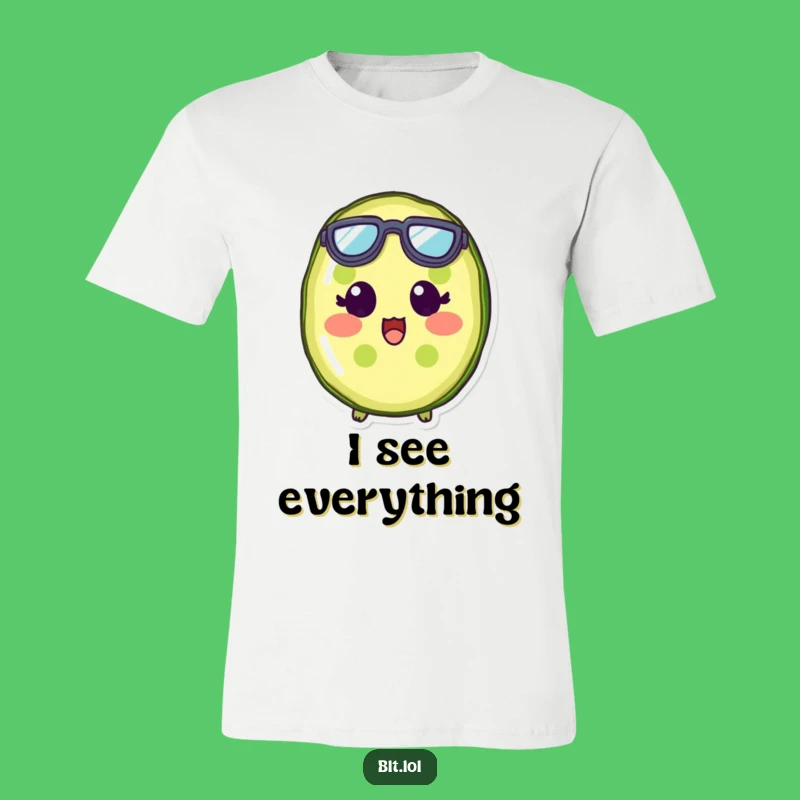 Funny Surprised Pickle Slice Goggles T-Shirt - Quirky & Hilarious Apparel