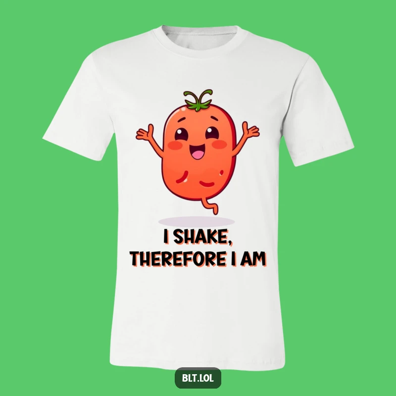 Funny Bouncy Tomato Slice T-Shirt - Energetic Veggie Dance Wear Gift for Fun
