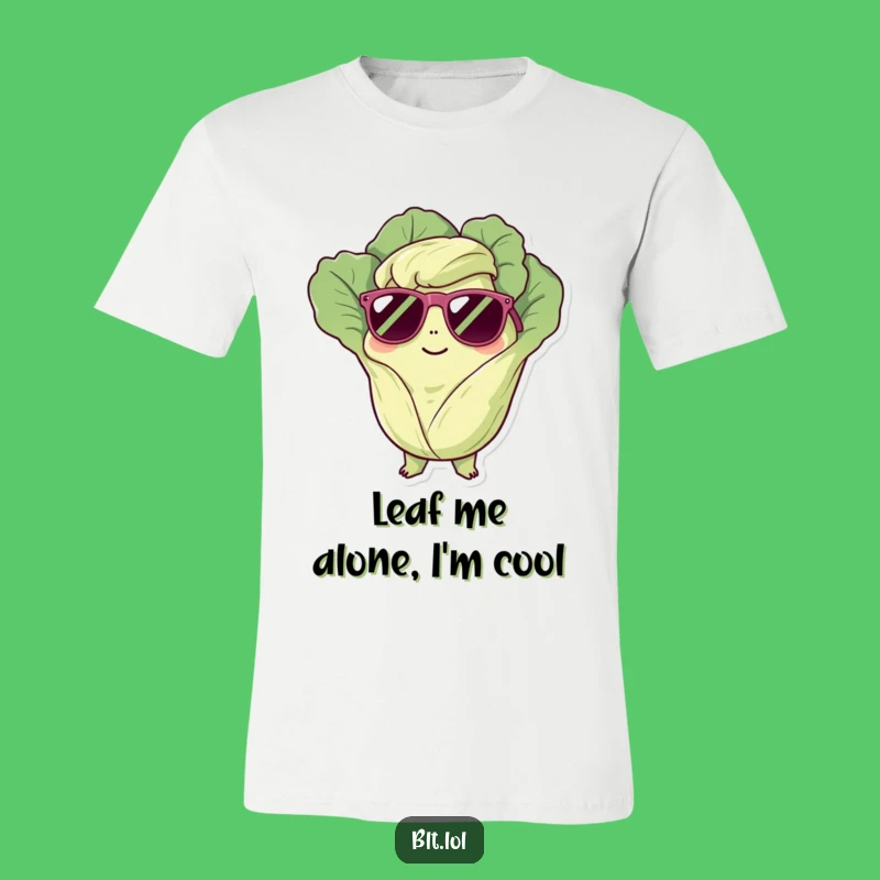 Funny Chilling Lettuce Sunglasses T-Shirt - Cool Veggie Humor Gift for All