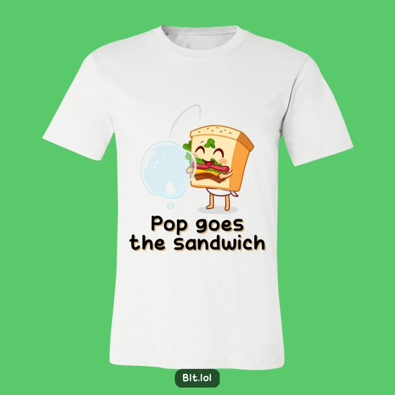 Funny Bubble Blowing BLT Sandwich T-Shirt - Playful Apparel for Fun Times