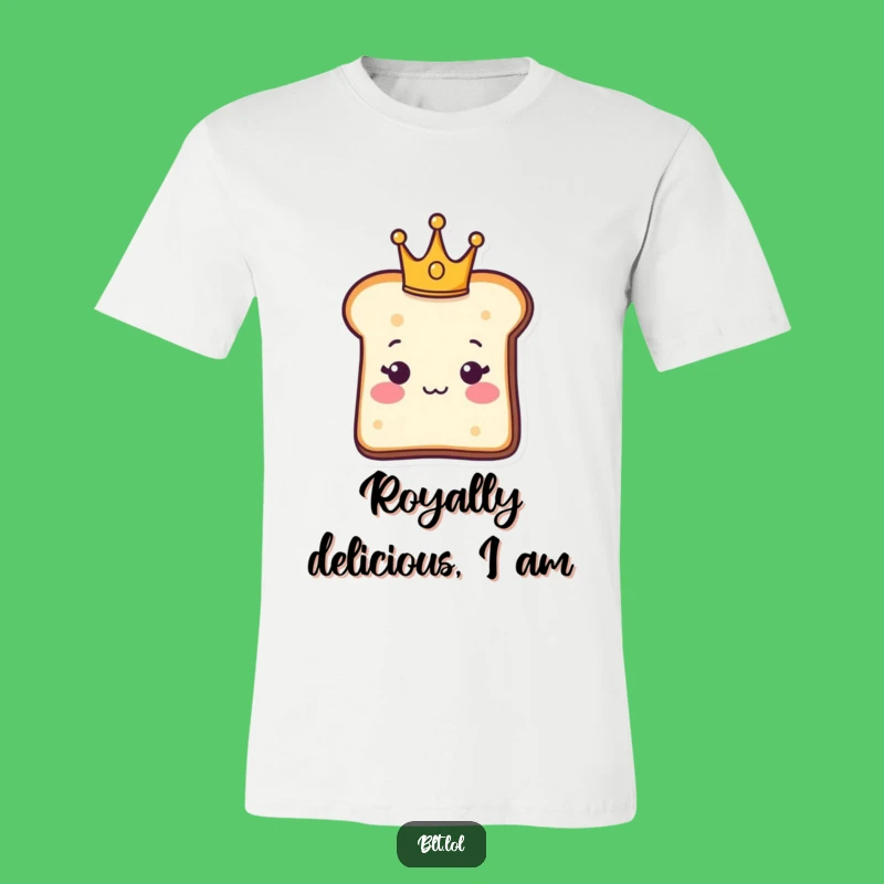Funny Royal Bread Slice T-Shirt - Regal Carb Gift for Everyday Royalty