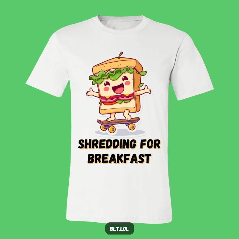 Funny BLT Skateboard Sandwich T-Shirt: Catch Waves of Laughter with This Comical Apparel