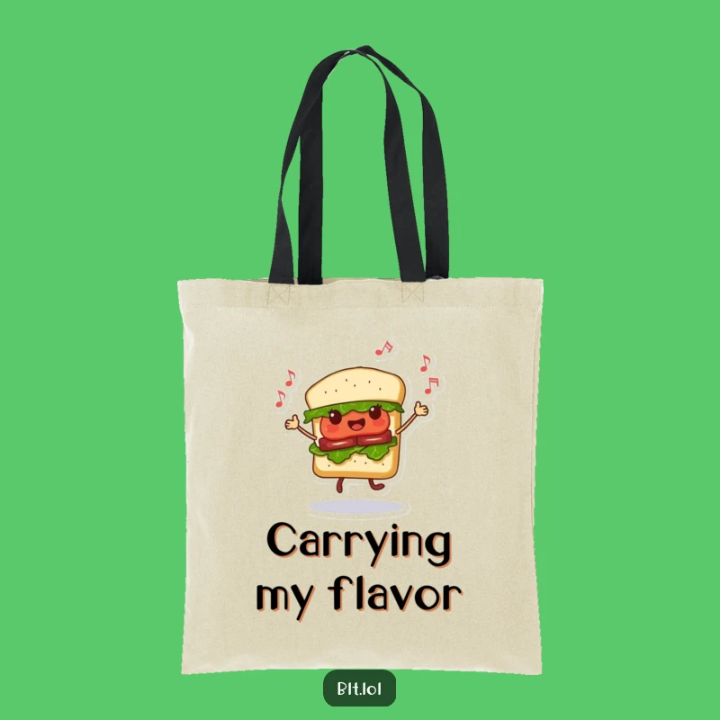Funny Dancing BLT Sandwich Tote Bag - Chic Musical Accessory for Sandwich Lovers