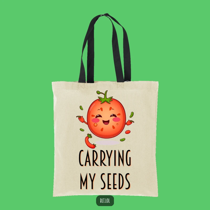 Funny Tomato Juggling Seeds Tote Bag: Carry Your Laughs in Style!