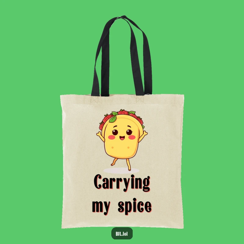 Funny Kawaii Taco Salsa Dancer Tote Bag: Carry Your Laughs in Style