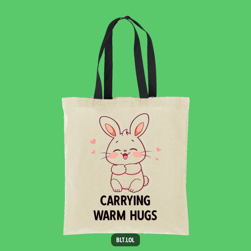 Funny Bun Hugging Tote Bag: Carry Your Affection Everywhere!