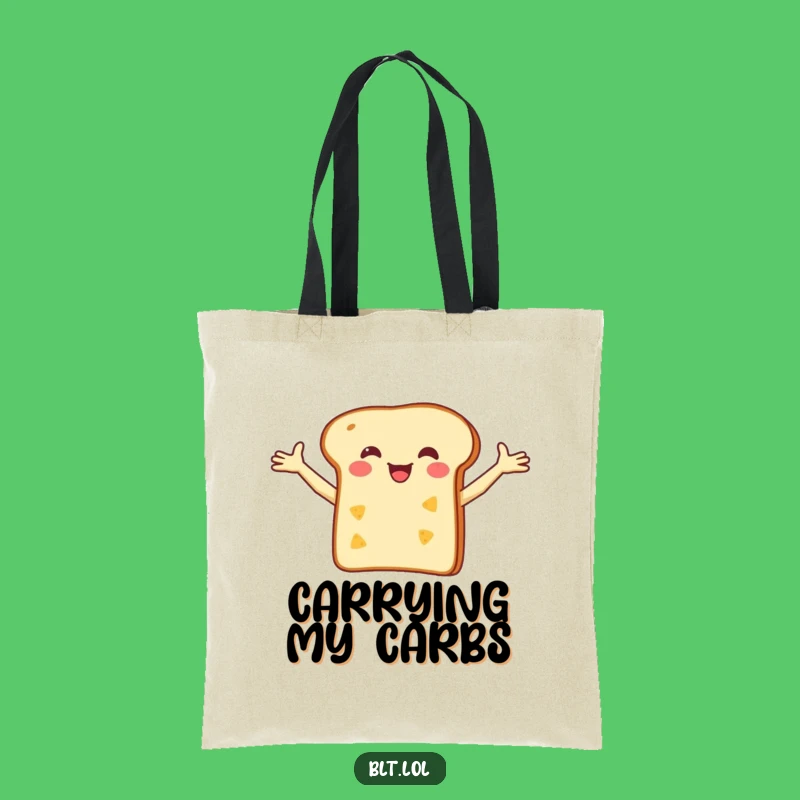 Funny Bread Cheese Tote Bag: Carry Your Essentials with Foodie Fun, Perfect Funny Gift!