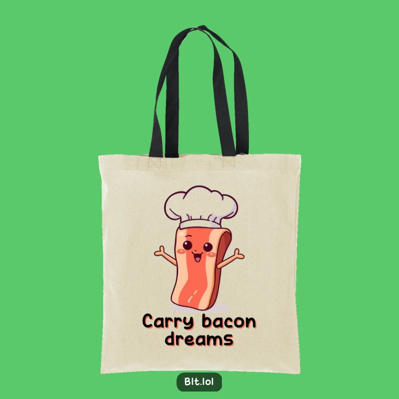 Funny Flipping Bacon Chef Hat Tote Bag - Carry Your Culinary Style