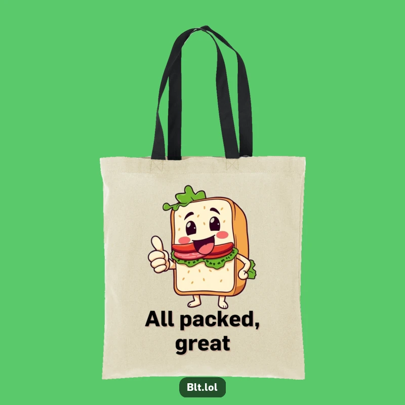 Funny Thumbs Up BLT Sandwich Tote Bag - Stylish Accessory for Positive People