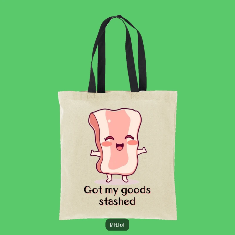 Funny Bacon Tote Bag: Carry Your Snacks and Smiles Everywhere