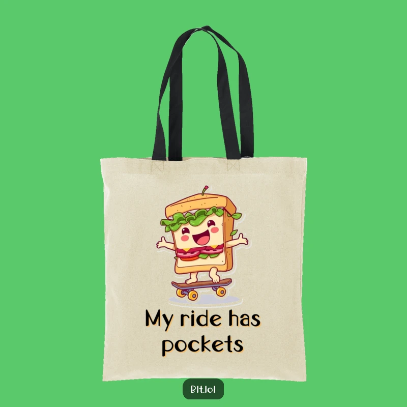 Funny BLT Skateboard Sandwich Tote Bag: Carry Your Gear with Comical Style and Ease
